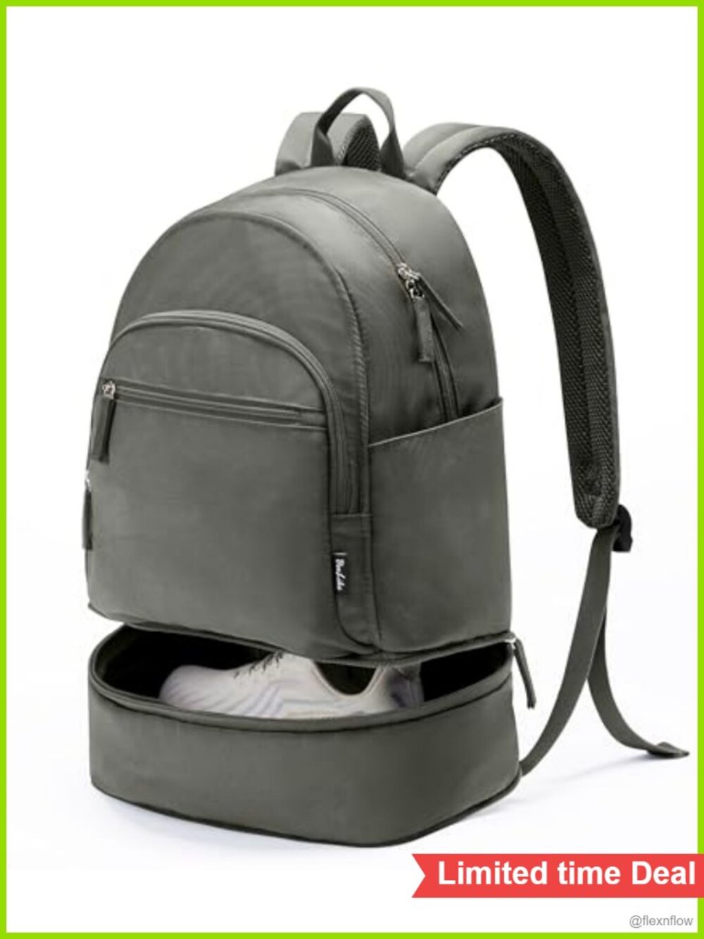 Lightweight Waterproof Gym Backpack with Shoe Compartment & Wet Pocket